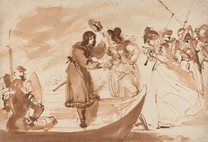 Maria, Koningin van Schotland, aan boord door William Lock Ii